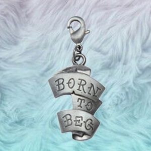 Underground Hound Born to Beg Collar charm